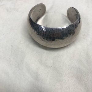 Vintage Taxco Mexico TH-92 Sterling Silver 925 Hammered Bracelet Cuff